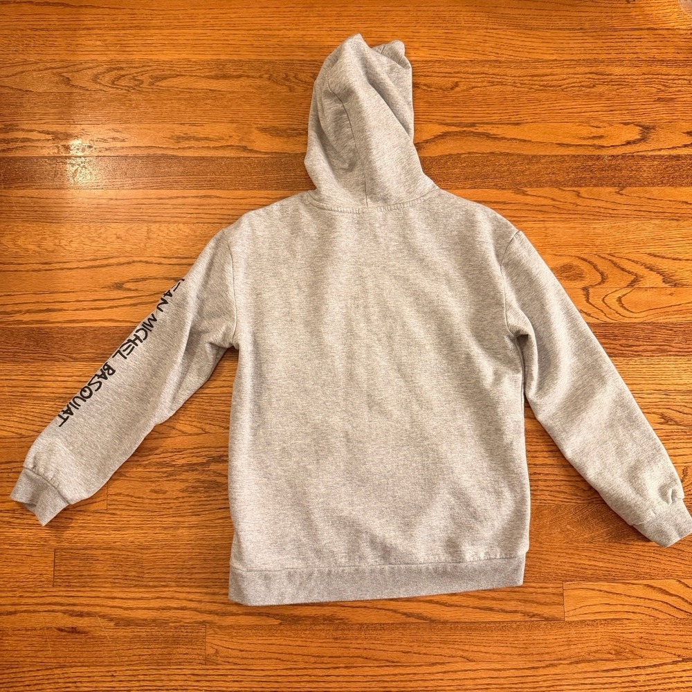Youth Unisex JEAN-MICHEL BASQUIAT Grey T-Rex Dinosaur Hoodie Size XL (16) - Picture 3 of 5